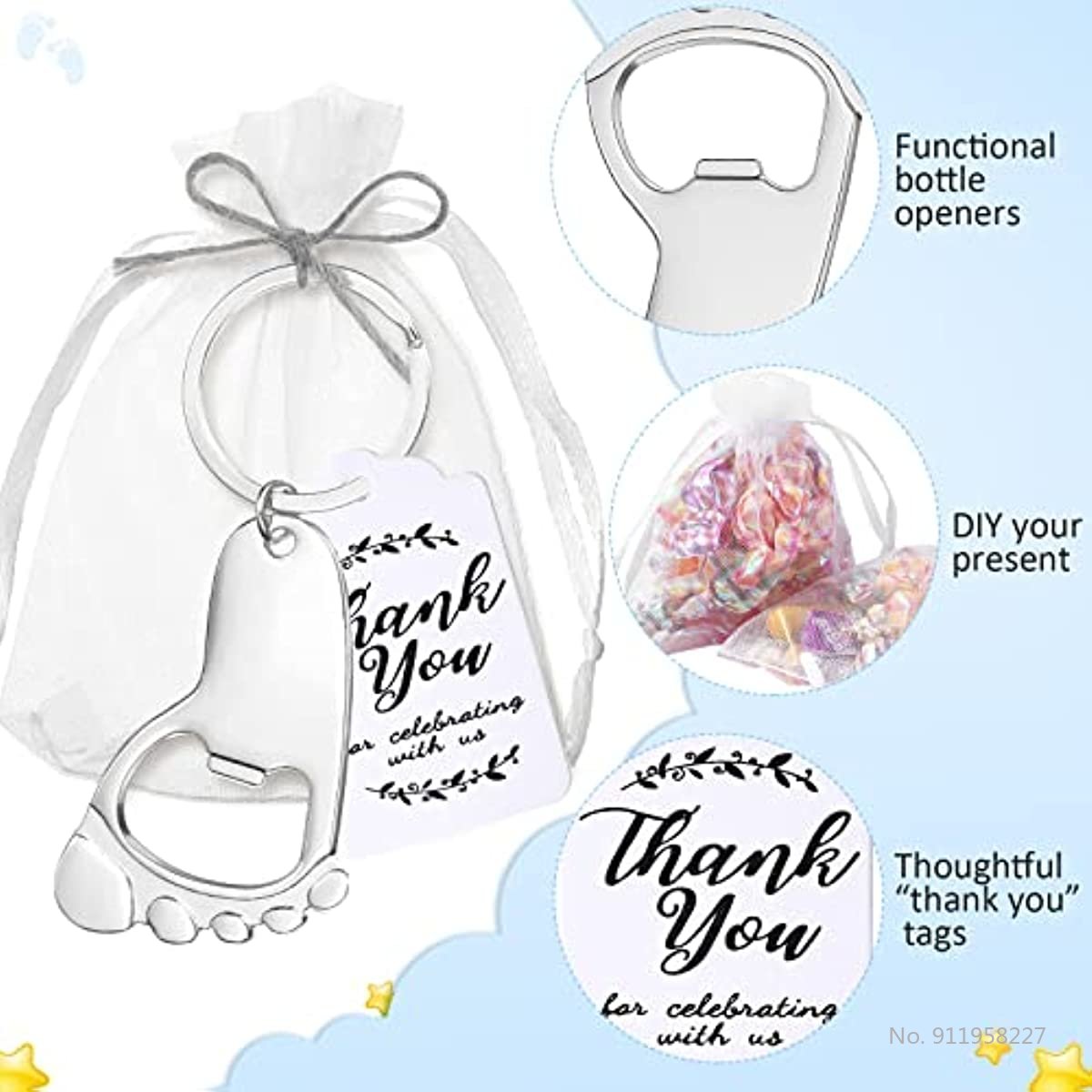 50-Piece Baby Footprint Key Ch - Zwitsal Baby Products 评论和价格